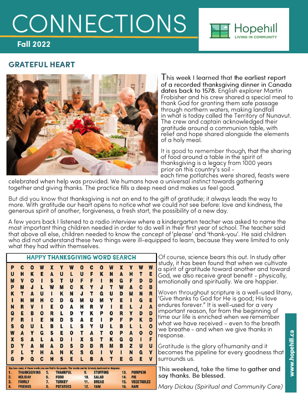 Fall Connections Newsletter